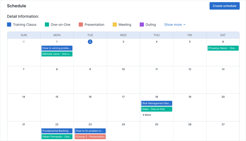 Hero EDP Schedules